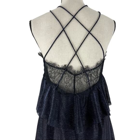 Free People Metallic Night Sky Lace Dress - Picture 4 of 12